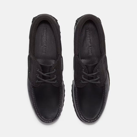Authentic Boat Shoe zwart | volledig nerfleer, zwart
