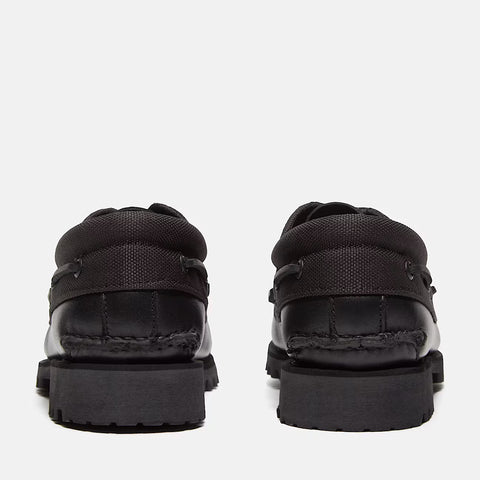 Authentic Boat Shoe Black | Black Grain Entier