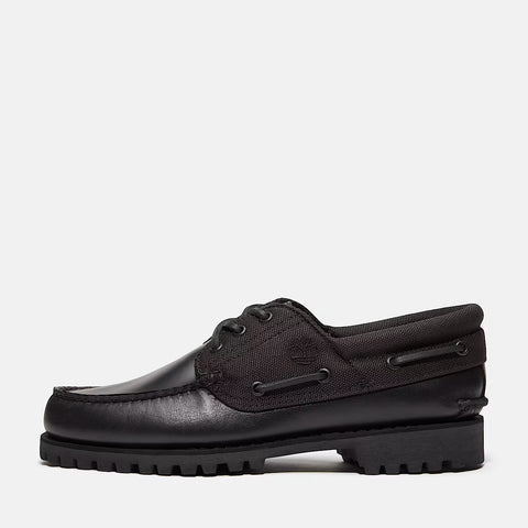 Authentic Boat Shoe Black | Black Grain Entier