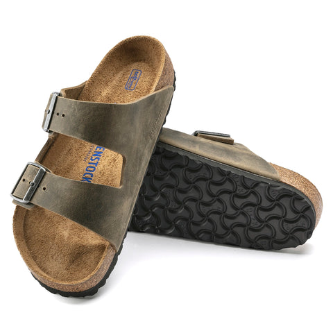 Arizona Soft Footbed Geolied Leer Vervaagd Kaki