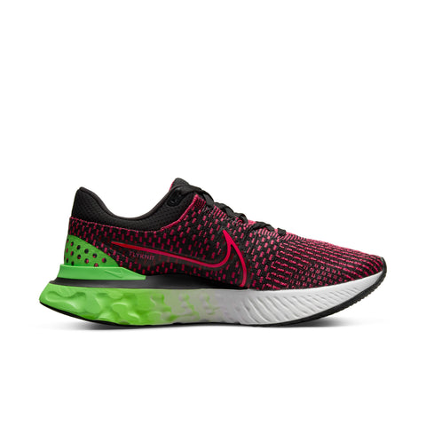 React Infinity Run Flyknit 3 Black | Green Strike