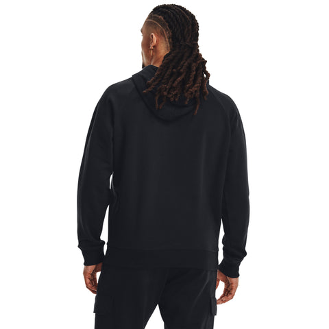UA Rival Fleece-hoodie zwart