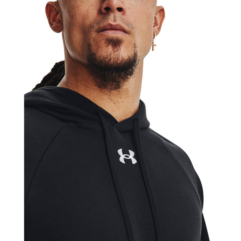 UA Rival Fleece-hoodie zwart