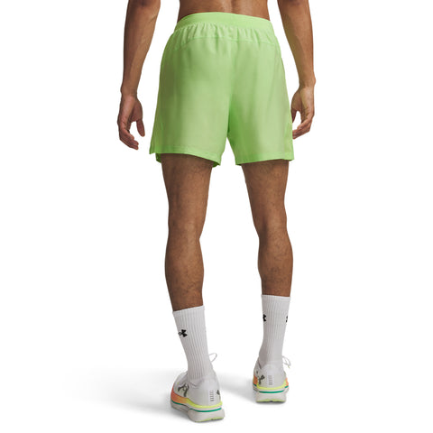 UA Launch 5 Shorts Lumos Lime | Réfléchissant