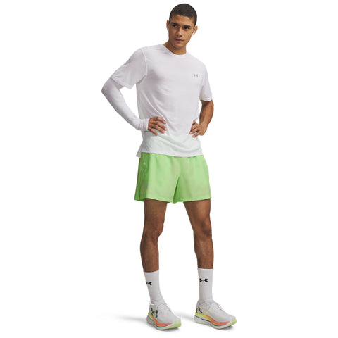 UA Launch 5 Shorts Lumos Lime | Réfléchissant