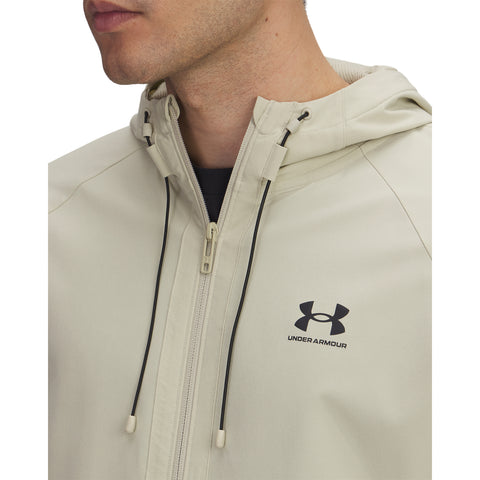 UA Vibe Woven Jacket kaki basis | zwart
