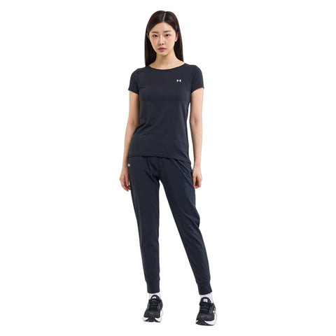 UA Rival Hi Rise Woven Pant Black | White