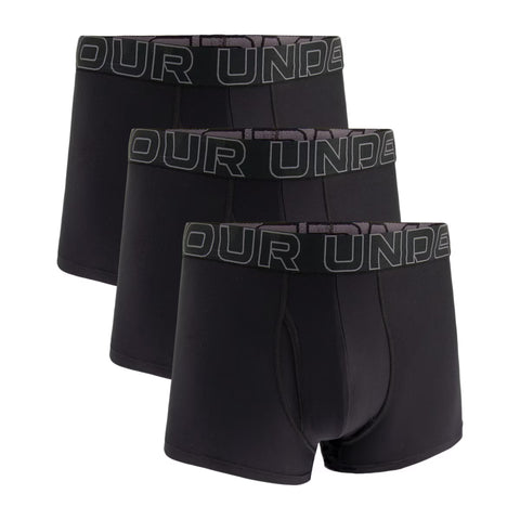 UA Performance Tech Solid 3in 3pk zwart